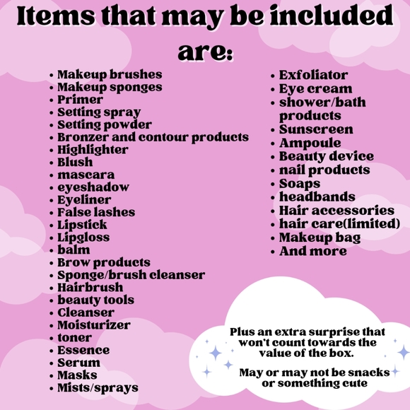Beauty Makeup Skincare Haircare Mystery Box
